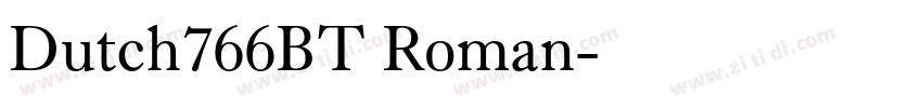 Dutch766BT Roman字体转换